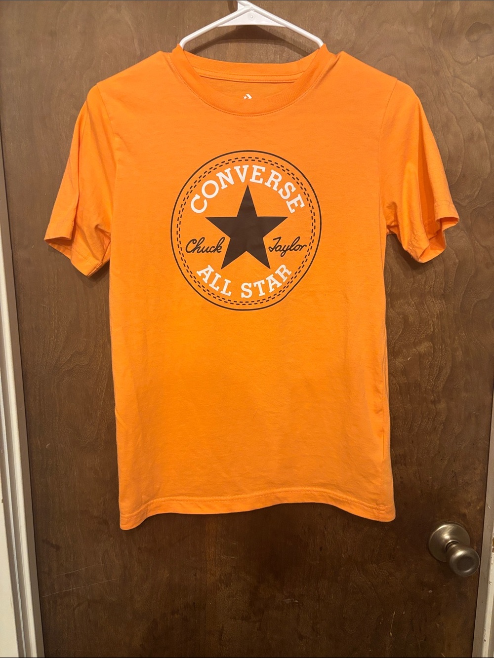 Converse Men's Orange Short-Sleeve All Star Logo Tee